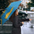 United States Virgin Islands Umbrella with Blue Yellow Ocean Design and Eagle Map Pattern - Wonder Print Shop