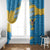 United States Virgin Islands Window Curtain with Blue Yellow Ocean Design and Eagle Map Pattern - Wonder Print Shop