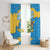 United States Virgin Islands Window Curtain with Blue Yellow Ocean Design and Eagle Map Pattern - Wonder Print Shop