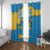 United States Virgin Islands Window Curtain with Blue Yellow Ocean Design and Eagle Map Pattern - Wonder Print Shop