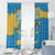 United States Virgin Islands Window Curtain with Blue Yellow Ocean Design and Eagle Map Pattern - Wonder Print Shop