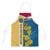 United States Virgin Islands Apron with Blue Yellow Floral Design and Government Seal Bird - Wonder Print Shop