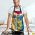 United States Virgin Islands Apron with Blue Yellow Floral Design and Government Seal Bird - Wonder Print Shop