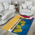 United States Virgin Islands Area Rug with Blue Yellow Floral Design and Government Seal Bird - Wonder Print Shop