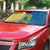 United States Virgin Islands Auto Sun Shade with Blue Yellow Floral Design and Government Seal Bird - Wonder Print Shop