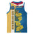 United States Virgin Islands Basketball Jersey with Blue Yellow Floral Design and Government Seal Bird - Wonder Print Shop