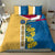 United States Virgin Islands Bedding Set with Blue Yellow Floral Design and Government Seal Bird - Wonder Print Shop