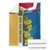 United States Virgin Islands Blanket with Blue Yellow Floral Design and Government Seal Bird - Wonder Print Shop
