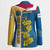 United States Virgin Islands Blazer with Blue Yellow Floral Design and Government Seal Bird - Wonder Print Shop