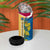 United States Virgin Islands 4 in 1 Can Cooler Tumbler with Blue Yellow Floral Design and Government Seal Bird - Wonder Print Shop