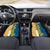 United States Virgin Islands Car Mats with Blue Yellow Floral Design and Government Seal Bird - Wonder Print Shop