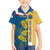 United States Virgin Islands Family Matching Summer Maxi Dress and Hawaiian Shirt with Blue Yellow Floral Design and Government Seal Bird - Wonder Print Shop