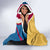 United States Virgin Islands Hooded Blanket with Blue Yellow Floral Design and Government Seal Bird - Wonder Print Shop