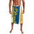 United States Virgin Islands Lavalava with Blue Yellow Floral Design and Government Seal Bird - Wonder Print Shop