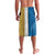 United States Virgin Islands Lavalava with Blue Yellow Floral Design and Government Seal Bird - Wonder Print Shop