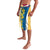 United States Virgin Islands Lavalava with Blue Yellow Floral Design and Government Seal Bird - Wonder Print Shop