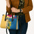United States Virgin Islands Leather Bag with Blue Yellow Floral Design and Government Seal Bird - Wonder Print Shop