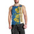United States Virgin Islands Men Tank Top with Blue Yellow Floral Design and Government Seal Bird - Wonder Print Shop