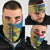 United States Virgin Islands Neck Gaiter with Blue Yellow Floral Design and Government Seal Bird - Wonder Print Shop