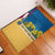 United States Virgin Islands Rubber Doormat with Blue Yellow Floral Design and Government Seal Bird - Wonder Print Shop
