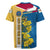 United States Virgin Islands Rugby Jersey with Blue Yellow Floral Design and Government Seal Bird - Wonder Print Shop