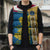 United States Virgin Islands Sleeveless Puffer Jacket with Blue Yellow Floral Design and Government Seal Bird - Wonder Print Shop