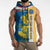 United States Virgin Islands Sleeveless Zip Hoodie with Blue Yellow Floral Design and Government Seal Bird - Wonder Print Shop
