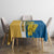 United States Virgin Islands Tablecloth with Blue Yellow Floral Design and Government Seal Bird - Wonder Print Shop