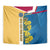 United States Virgin Islands Tapestry with Blue Yellow Floral Design and Government Seal Bird - Wonder Print Shop