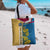United States Virgin Islands Tote Bag with Blue Yellow Floral Design and Government Seal Bird - Wonder Print Shop