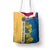 United States Virgin Islands Tote Bag with Blue Yellow Floral Design and Government Seal Bird - Wonder Print Shop