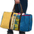 United States Virgin Islands Travel Bag with Blue Yellow Floral Design and Government Seal Bird - Wonder Print Shop