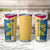 United States Virgin Islands Tumbler Cup with Blue Yellow Floral Design and Government Seal Bird - Wonder Print Shop
