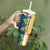 United States Virgin Islands Tumbler With Handle with Blue Yellow Floral Design and Government Seal Bird - Wonder Print Shop