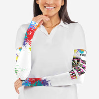 Colorful Dartboard and Splatter Paint Darts Arm Sleeves Personalized Motivational Quote - Wonder Print Shop