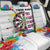 Colorful Dartboard and Splatter Paint Darts Back Car Seat Cover Personalized Motivational Quote - Wonder Print Shop