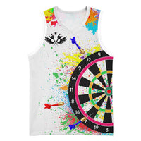 Colorful Dartboard and Splatter Paint Darts Basketball Jersey Personalized Motivational Quote - Wonder Print Shop