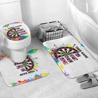 Colorful Dartboard and Splatter Paint Darts Bathroom Set Personalized Motivational Quote - Wonder Print Shop