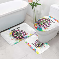 Colorful Dartboard and Splatter Paint Darts Bathroom Set Personalized Motivational Quote - Wonder Print Shop