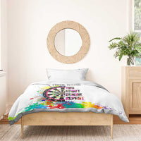 Colorful Dartboard and Splatter Paint Darts Bedding Set Personalized Motivational Quote - Wonder Print Shop