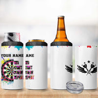 Colorful Dartboard and Splatter Paint Darts 4 in 1 Can Cooler Tumbler Personalized Motivational Quote - Wonder Print Shop