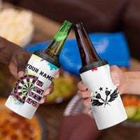 Colorful Dartboard and Splatter Paint Darts 4 in 1 Can Cooler Tumbler Personalized Motivational Quote - Wonder Print Shop