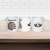 Colorful Dartboard and Splatter Paint Darts Ceramic Mug Personalized Motivational Quote - Wonder Print Shop