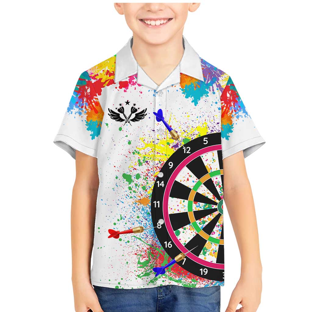 Colorful Dartboard and Splatter Paint Darts Family Matching Mermaid Dress and Hawaiian Shirt Personalized Motivational Quote - Wonder Print Shop