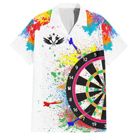 Colorful Dartboard and Splatter Paint Darts Family Matching Puletasi and Hawaiian Shirt Personalized Motivational Quote - Wonder Print Shop