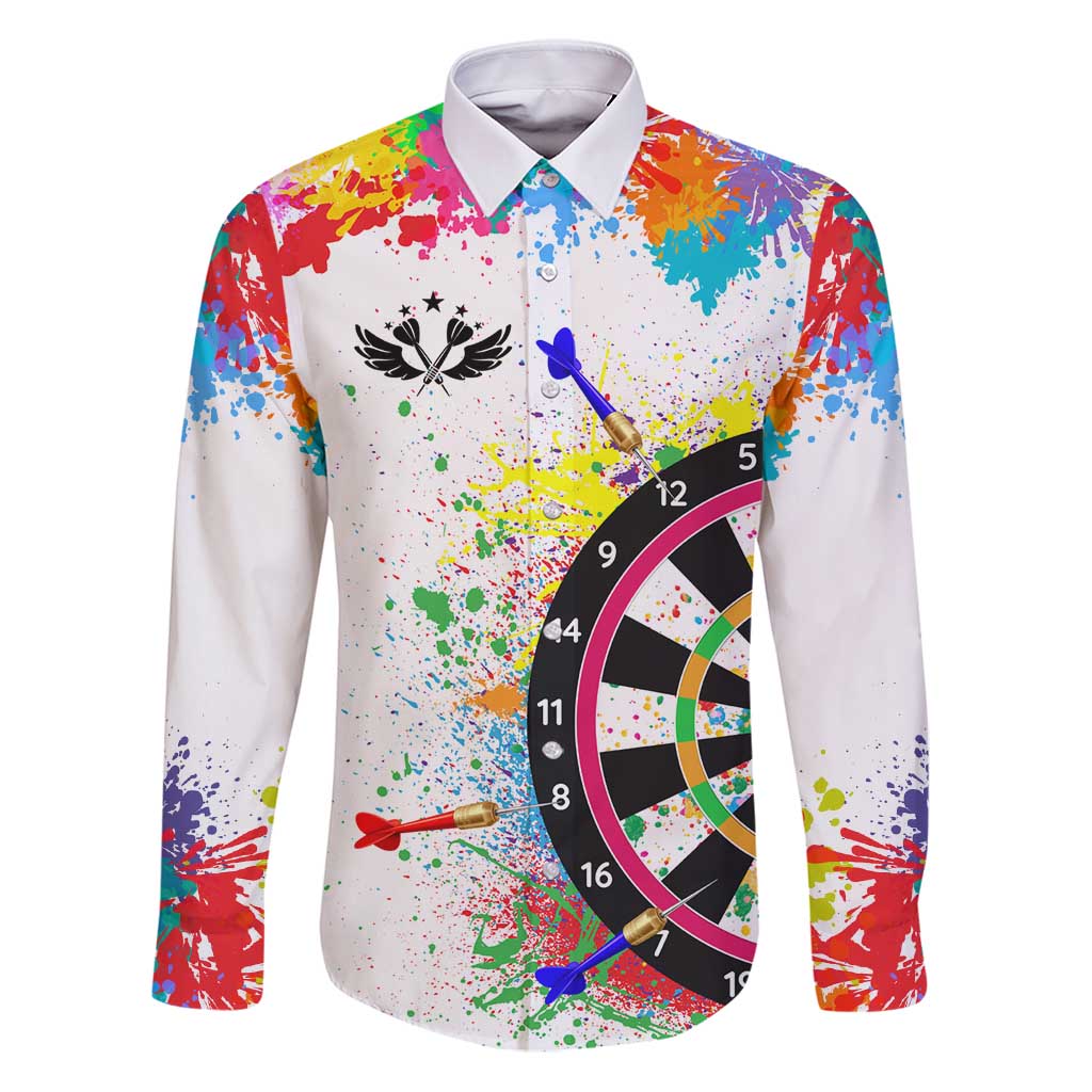 Colorful Dartboard and Splatter Paint Darts Family Matching Puletasi and Hawaiian Shirt Personalized Motivational Quote - Wonder Print Shop
