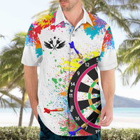 Colorful Dartboard and Splatter Paint Darts Hawaiian Shirt Personalized Motivational Quote - Wonder Print Shop