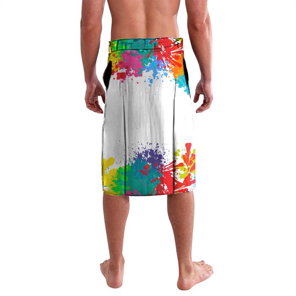 Colorful Dartboard and Splatter Paint Darts Lavalava Personalized Motivational Quote - Wonder Print Shop