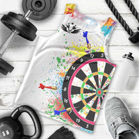 Colorful Dartboard and Splatter Paint Darts Men Tank Top Personalized Motivational Quote - Wonder Print Shop