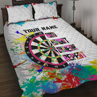 Colorful Dartboard and Splatter Paint Darts Quilt Bed Set Personalized Motivational Quote - Wonder Print Shop